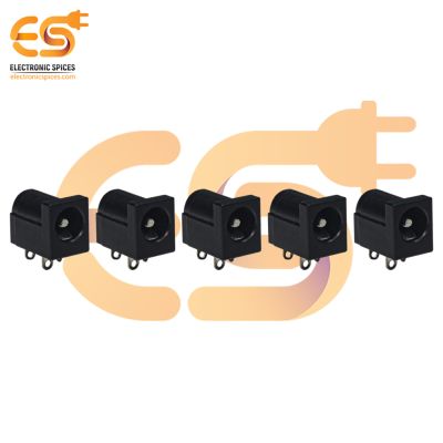 5.5 x 2.1 mm Female Jack 3-Pin PCB Panel Mount DC Socket Power Connector Pack of 5